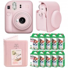 Подарунковий набір камера Fujifilm Instax Mini 12/Фотопапір 100 шт/Чохол/Фотоальбом на 64 фото Рожевий
