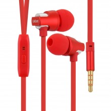Дротові навушники з мікрофоном та чистим звуком Celebrat C8 3.5 mm 1.2 м Red