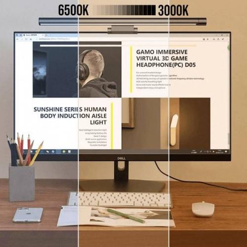 Лампа на монітор скрінбар BASEUS 5W 2800-6500K USB 5V Black (DGIWK-P01) Лампа на монітор скрінбар BASEUS 5W 2800-6500K USB 5V Black (DGIWK-P01)