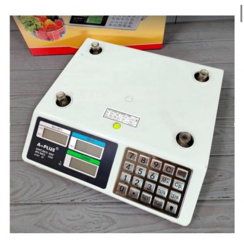 Ваги торговельні електронні на 50 кг A-PLUS SC-1645