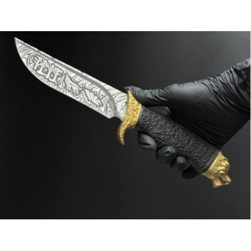 Ніж туристичний Gorillas BBQ 5043 27.5 см Чорний (KN1033) Ніж туристичний Gorillas BBQ 5043 27.5 см Чорний (KN1033)