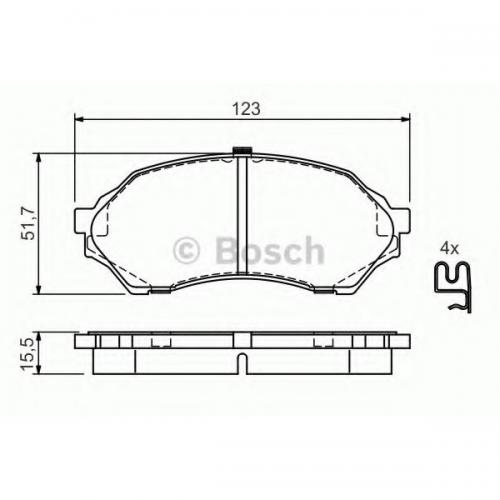 Колодки гальмові Bosch дискові передні MAZDA 323 1.3i,1.5i,1.6i -03 0986424610 в інтернет супермаркеті PbayMarket!