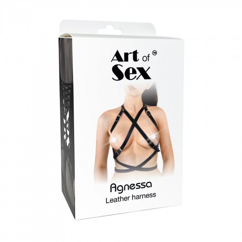 Портупея жіноча Art of Sex - Agnessa Leather harness, Чорний XS-M в інтернет супермаркеті PbayMarket!