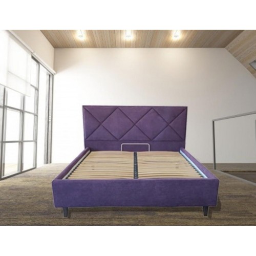 Ліжко BNB Pallada Premium 90 х 190 см На ніжках З додатковою металевою цільнозварною рамою Бузковий