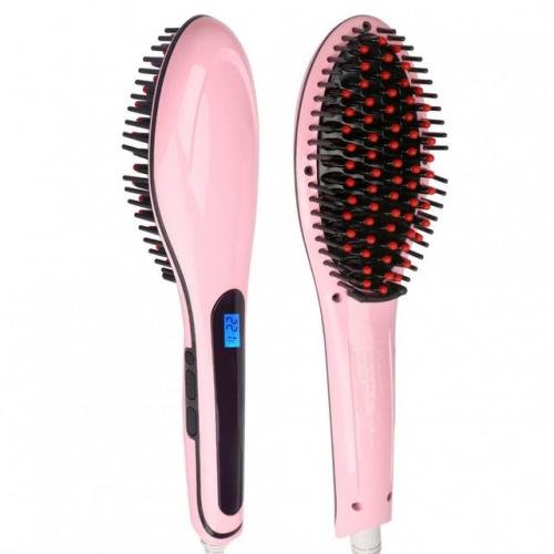 Гребінець-випрямляч Fast Hair Brush Straightener Dt-9903 Рожевий в інтернет супермаркеті PbayMarket!