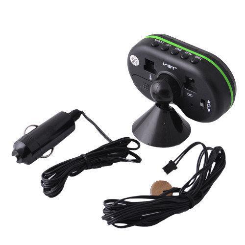 Годинник термометр вольтметр автомобільний VST 7009V Чорний із зеленим (008099) Годинник термометр вольтметр автомобільний VST 7009V Чорний із зеленим (008099)