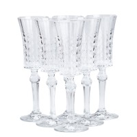 Набір бокалів для шампанського на високій ніжці TS Kitchen 6 штук по 145 мл прозорий (HP51B)