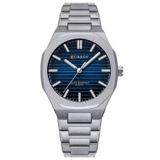 Наручний годинник чоловічий Curren Lester Сріблястий (3519)