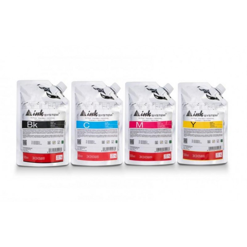 Набір сублімаційного чорнила INKSYSTEM Epson 500 мл 4 шт Різнокольоровий (13497)