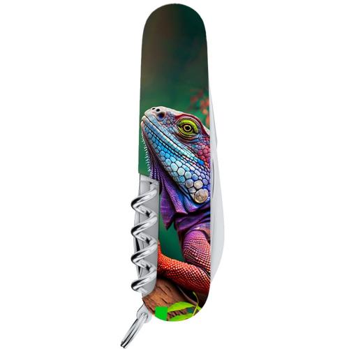 Складаний ніж Victorinox Camper Animal 91 мм 14 функцій Хамелеон (1.3613.3_F1020pw) Складаний ніж Victorinox Camper Animal 91 мм 14 функцій Хамелеон (1.3613.3_F1020pw)
