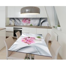 Наклейка 3Д вінілова на стіл Zatarga «Півонії в піалі» 650х1200 мм (Z184012/1st)