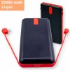 Зарядна батарея Sword SW-20PO3 20000mAh Micro USB Lightning Type-C Чорно-червоний (2567462087)