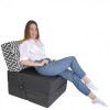 Безкаркасне крісло розкладачка Tia-Sport Мікс Поролон 180х70 см чорний з білим (sm-0959-2) в інтернет супермаркеті PbayMarket!