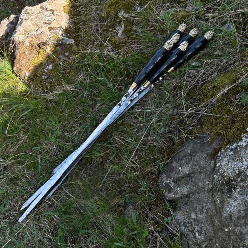 Шампура з дерев'яною ручкою Gorillas BBQ Сова SKK55 45 см 6 шт (5427) Шампура з дерев'яною ручкою Gorillas BBQ Сова SKK55 45 см 6 шт (5427)