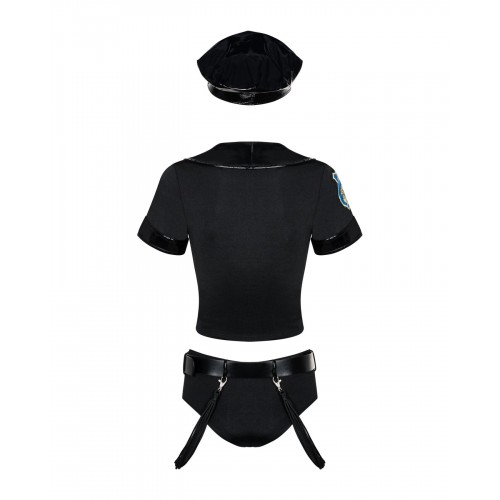 Еротичний костюм поліцейського Obsessive Police set S/M, black, топ, шорти, кепка, пояс, портупея в інтернет супермаркеті PbayMarket!