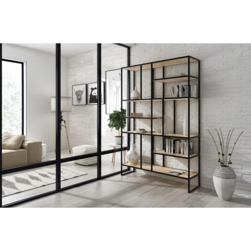 Стелаж для зберігання в стилі Loft NS-1713 2130x1400x400 мм Черный