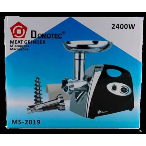 М'ясорубка електрична із соковижималкою Domotec MS-2019 чорна 2400W (4334_1838) М'ясорубка електрична із соковижималкою Domotec MS-2019 чорна 2400W (4334_1838)