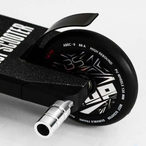 Самокат трюковий Best Scooter Hop Pro HIC-система пеги алюмінієвий диск та дека колеса PU Black (115636)