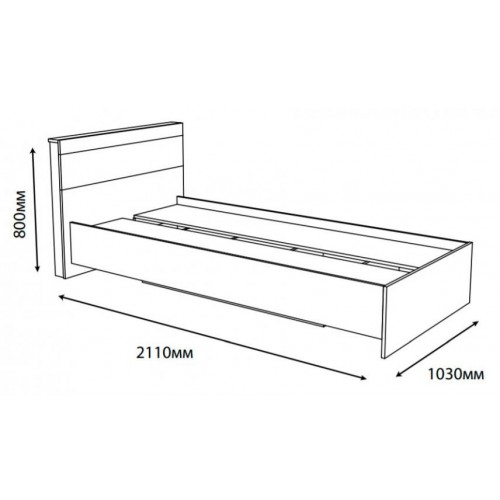 Ліжко Еверест Соната 90х200 см Сонома з білим (psg_UK-6415014) Ліжко Еверест Соната 90х200 см Сонома з білим (psg_UK-6415014)
