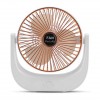 Настільний вентилятор безшумний акумуляторний Portable Fan F138 Біло-мідний