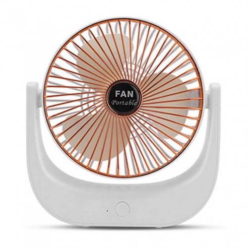 Настільний вентилятор безшумний акумуляторний Portable Fan F138 Біло-мідний