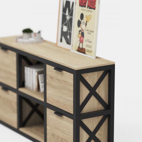Комод у стилі Loft NS-248 880x1500x400 мм Черный в інтернет супермаркеті PbayMarket!