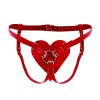 Трусики Серце для страпону з натуральної шкіри Feral Feelings - Hearts Strap-on Belt Red в інтернет супермаркеті PbayMarket!