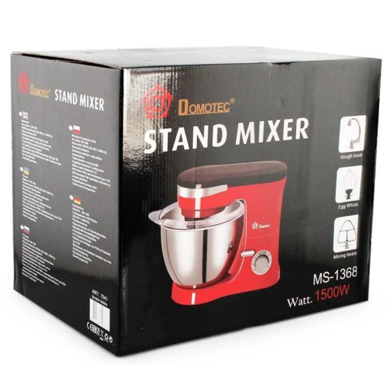Кухонний планетарний міксер з чашею Domotec 368S 4 л та ваги кухонні SF-400 7 кг MTX 13550/1