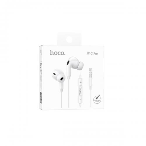 Навушники Hoco M101 Pro Crystal sound wire-controlled with mic 1,2 м White