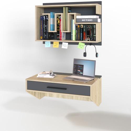 Комп'ютерний стіл Тиса Мебель Тіса Стиль-8 Сонома Графіт 340x500x800 мм