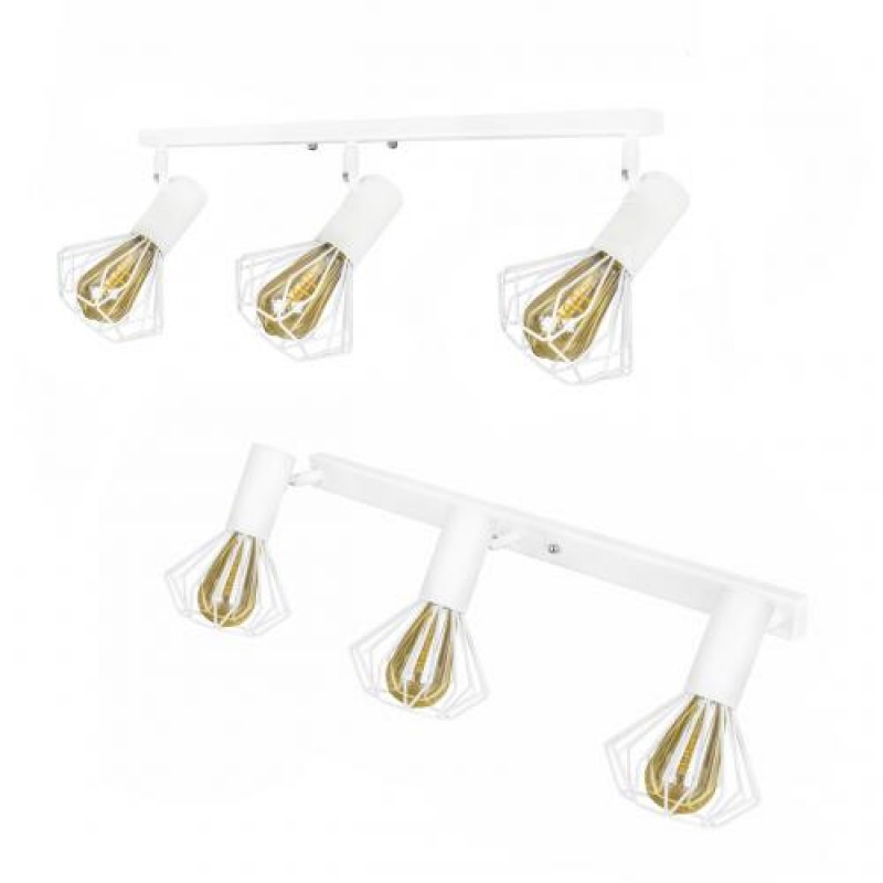 Світильник лофт MSK Electric Diadem настінно-стельовий NL 22151-3W білий