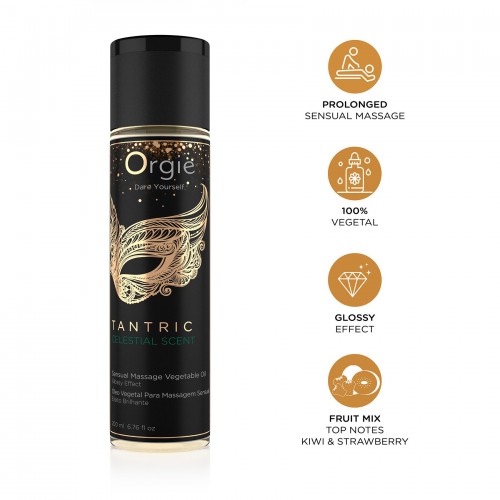 Масажна олія Orgie – Tantric Celestial Scent (200 мл), для тантричного масажу, зволоження Масажна олія Orgie – Tantric Celestial Scent (200 мл), для тантричного масажу, зволоження