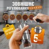 Кавомолка ручна No Brand 5 рівнів помелу Сріблястий (MCG-709)