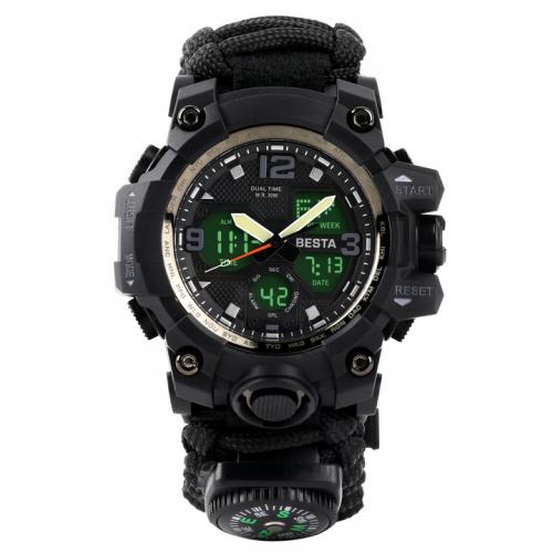 Наручний годинник чоловічий з компасом BESTA Life Pro AllBlack Чорний (3085) Наручний годинник чоловічий з компасом BESTA Life Pro AllBlack Чорний (3085)