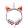Навушники Linx Unicorn Ear Headphone з вушками Єдиноріг LED Рожевий (2996)