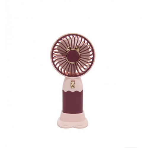 Ручний вентилятор Mini Fan Hello Summer 121 Бордово-рожевий (30151451)