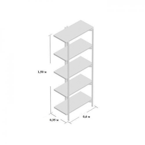 Стелаж GoodsMetall у стилі Лофт 1500х600х350 СТЖ1119 Стелаж GoodsMetall у стилі Лофт 1500х600х350 СТЖ1119
