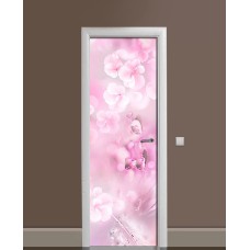 Наклейка на двері Zatarga «Мікросвіт» 650х2000 мм вінілова 3Д наклейка декор самоклеюча