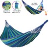 Розкладний туристичний стіл Easy Campi для пікніка зі стільцями Синій + Гамак підвісний Синій