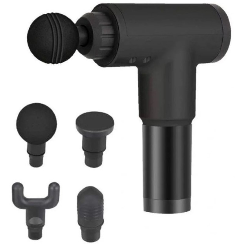 Вібромасажер для тіла ручний Fascial Gun MP-320, чорний