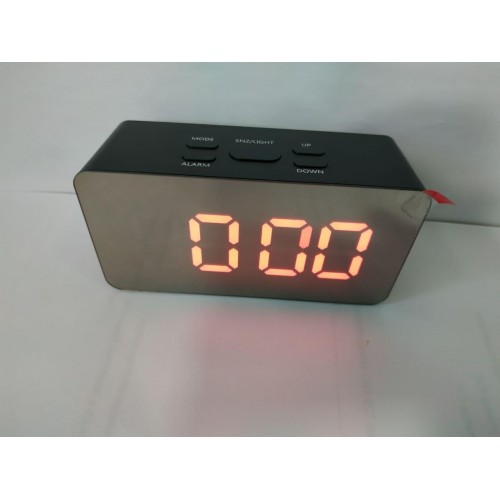 Годинники дзеркальні електронні настільні UKC DS-3658L - USB кабель + батареї Чорний