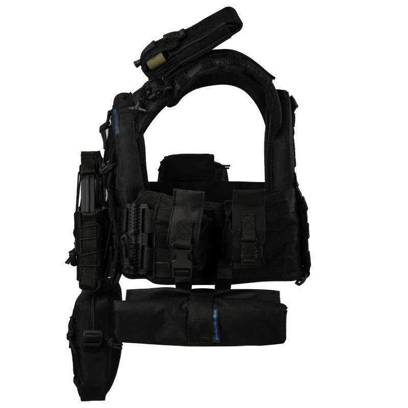 Плитоноска тактична зі швидким скиданням з підсумками No Brand Warmor Gen.3 Pro Max One Size Чорний (2396522337)