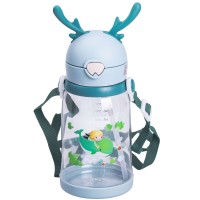 Дитяча пляшка для води з ремінцем YIWU 550 мл М'ятний (HP-14-44TU)