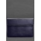 Шкіряний чохол-конверт на магнітах для ноутбука Універсальний Темно-синій BlankNote