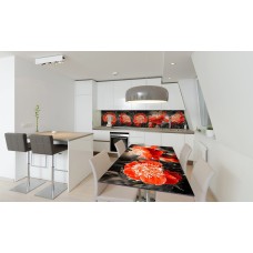 Наклейка вінілова на стіл Zatarga «Червоні півонії 02» 650х1200 мм Z180346/1st