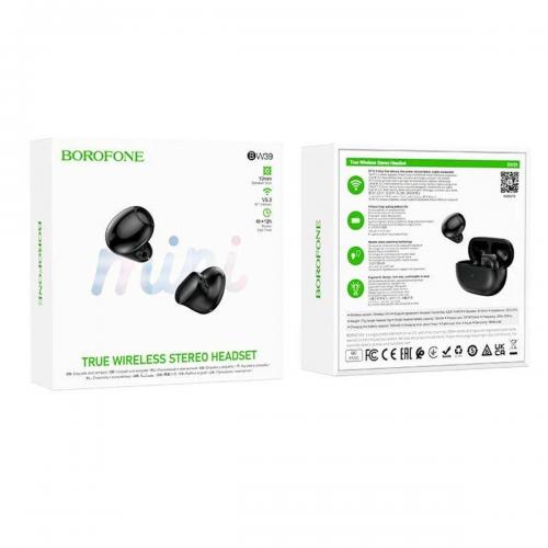 Навушники Borofone BW39 Enjoy true wireless BT headset Black