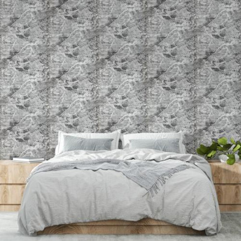 Самоклеюча 3D панель під у рулоні Sticker Wall SW-00001196 19600x700x3 мм Чорний мармур (R061-3-20)