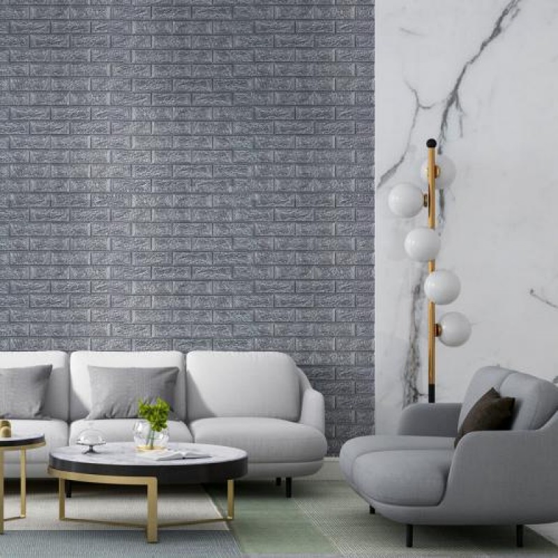 Панель стінова у рулоні 3D Sticker Wall 700х19600х2 мм Сріблястий (D) SW-00002278