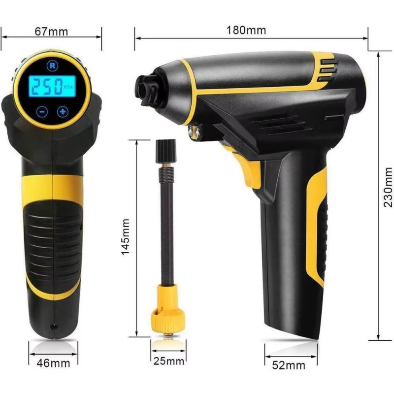 Компресор для авто, мотоцикла 12V провідний до 10 атмосфер, для прикурювача