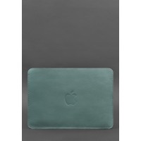 Чохол із натуральної шкіридля MacBook 13 дюйм Бірюзовий BlankNote